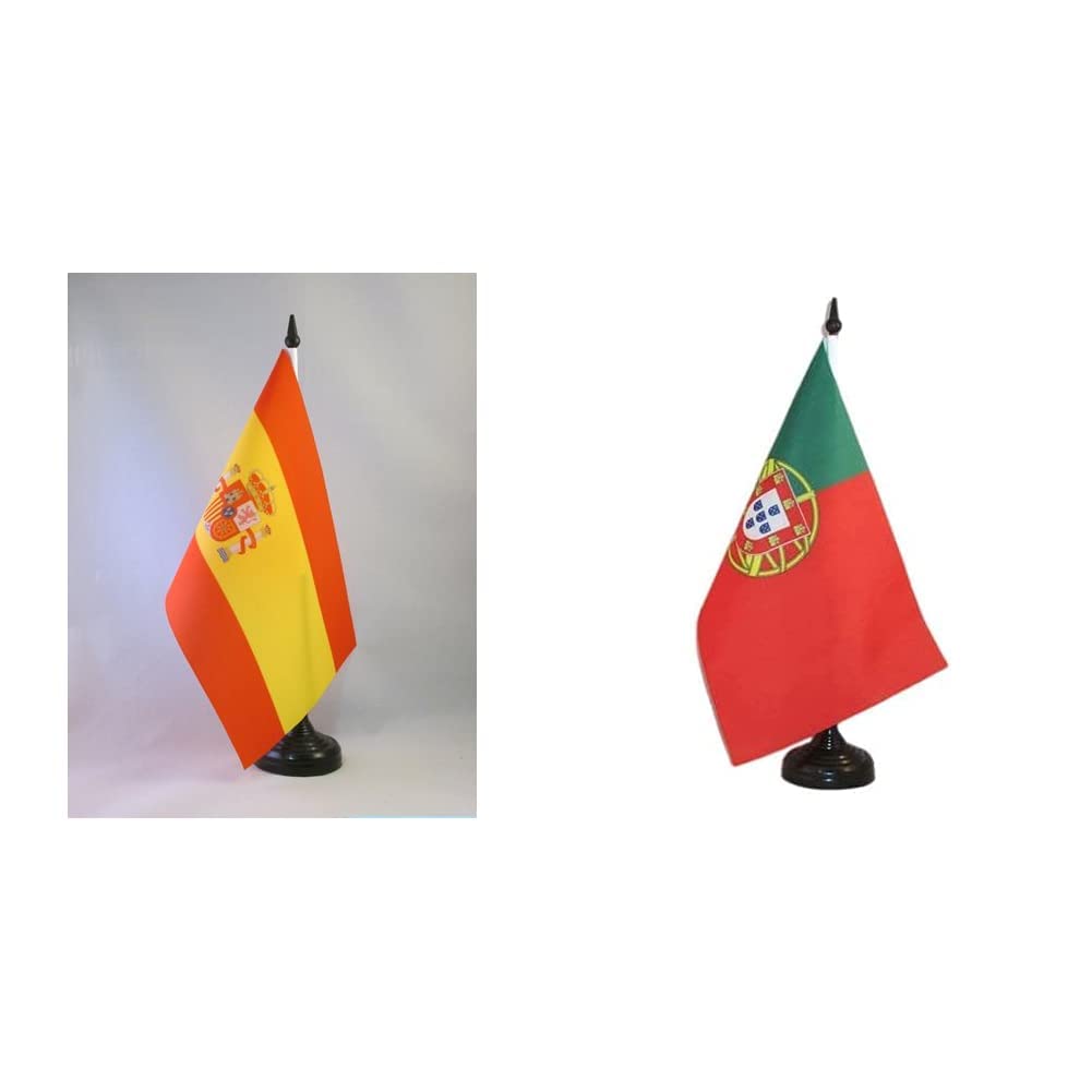 Promotions AZ FLAG Drapeau de Table Espagne 21x14cm - Petit Drapeaux DE Bureau Espagnol 14 x 21 cm & Drapeau de Table Portugal 21x14cm - Petit Drapeaux DE Bureau Portugais 14 x 21 cm uwfQdUKnM mode