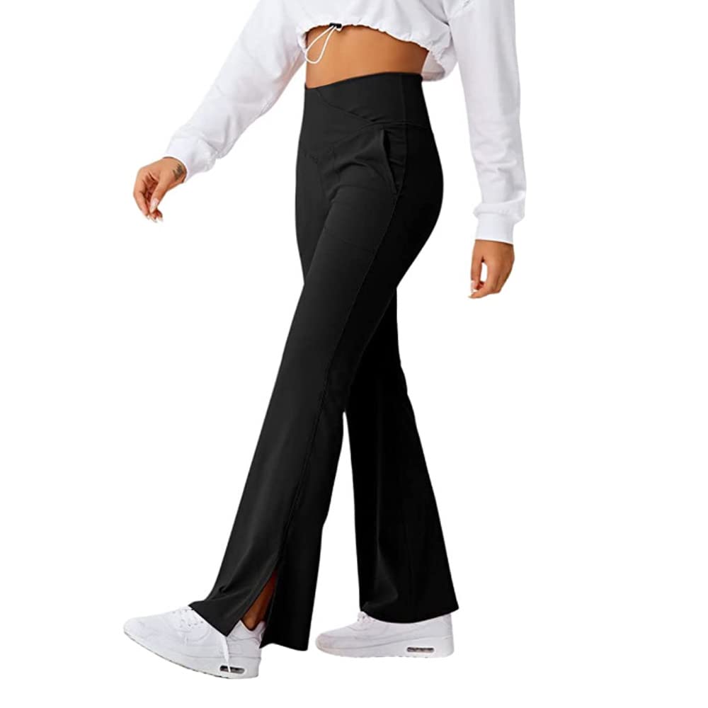 Exclusif TTPSRY Pantalon de Yoga Femme Fluide Taille Haute Jambe Large Bootcut Legging de Jogging avec Poches pour Fitness Sport ZhsUsn61s bien vendre