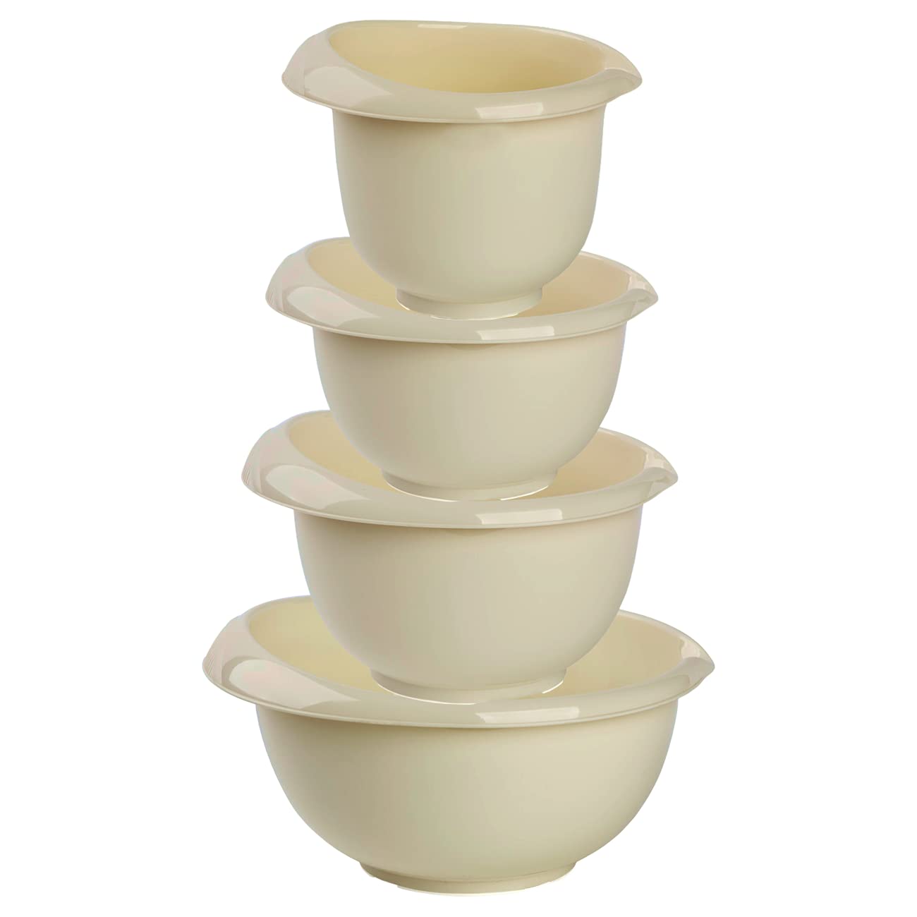 Promotions Engelland Lot de 4 bols à pâtisserie en plastique avec pieds antidérapants en silicone - Beige ZuuFZ09An en ligne