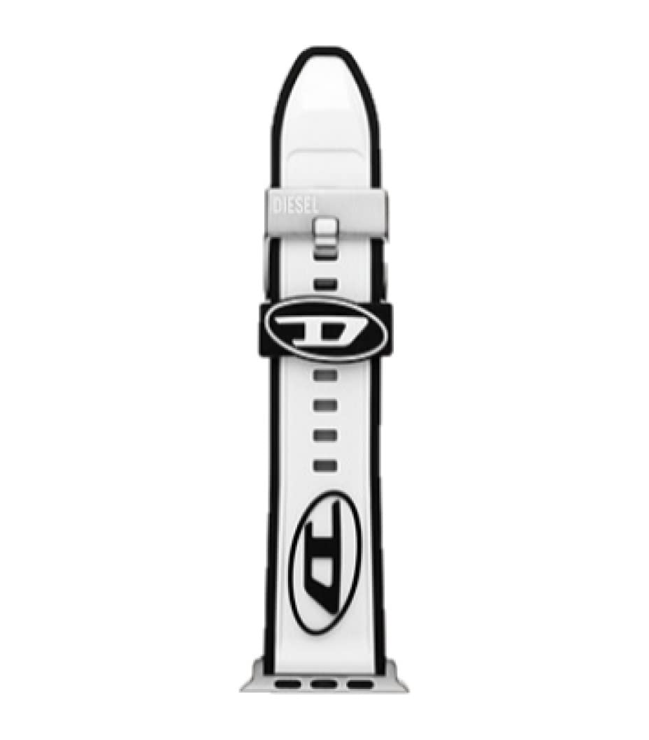 bon prix Diesel Bracelet compatible avec Apple Watch, 42/44/45/49 mm 24 mm Silicone blanc, DSS0009 ocz0E9MqS boutique en ligne