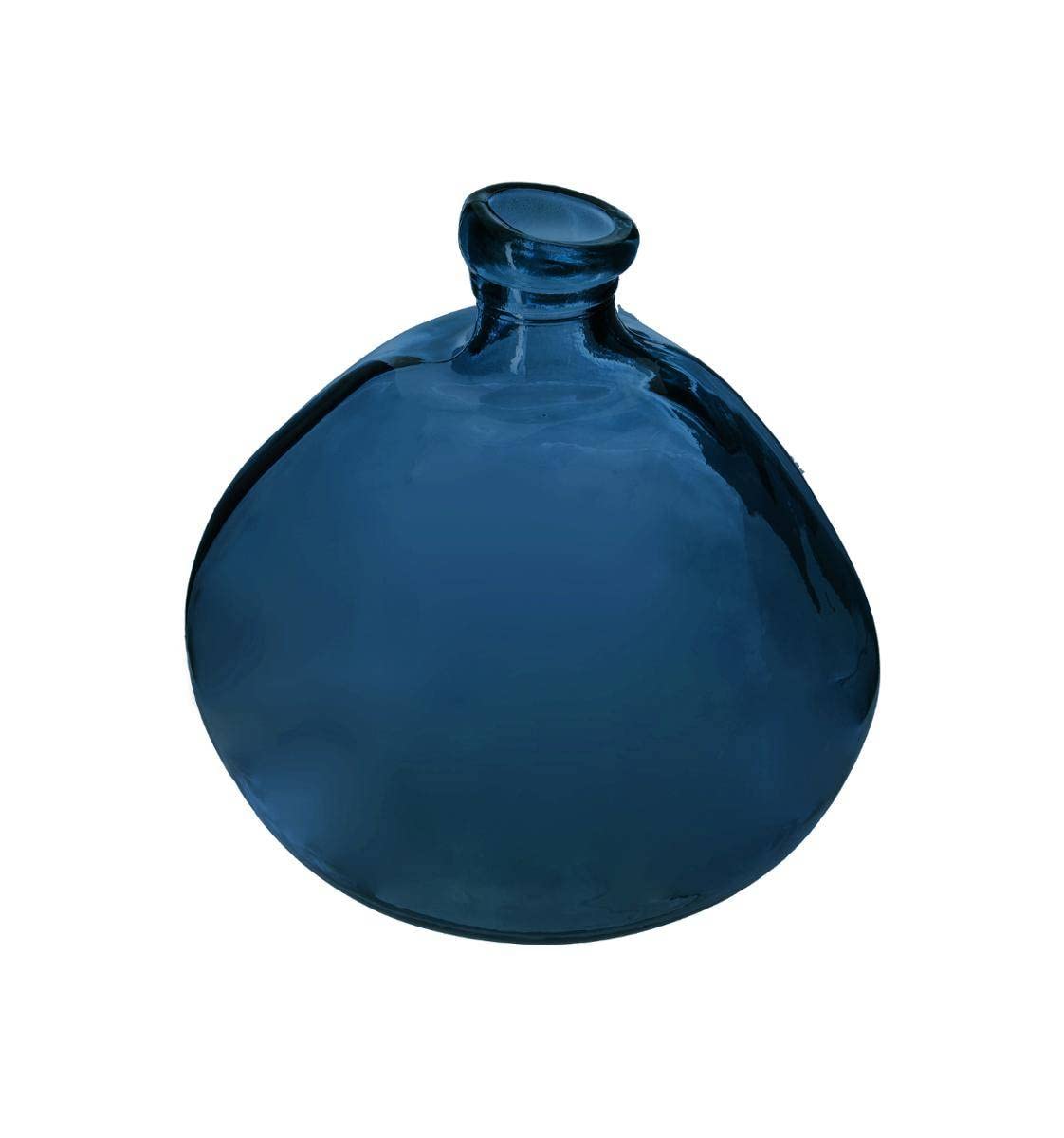 escompte élevé Vase en Verre Recyclé - D 20 X H 23 Cm - Bleu OXBlHw1ZD en ligne