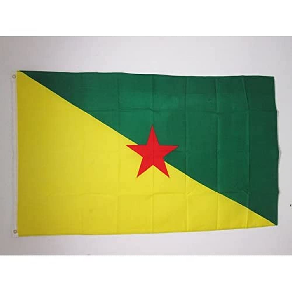 escompte élevé AZ FLAG - Drapeau Guyane française - 150x90 cm - Drapeau Guyanais - France 100% Polyester avec Oeillets Métalliques Intégrés - Pavillon 110 g SIowtg7A7 pas cher