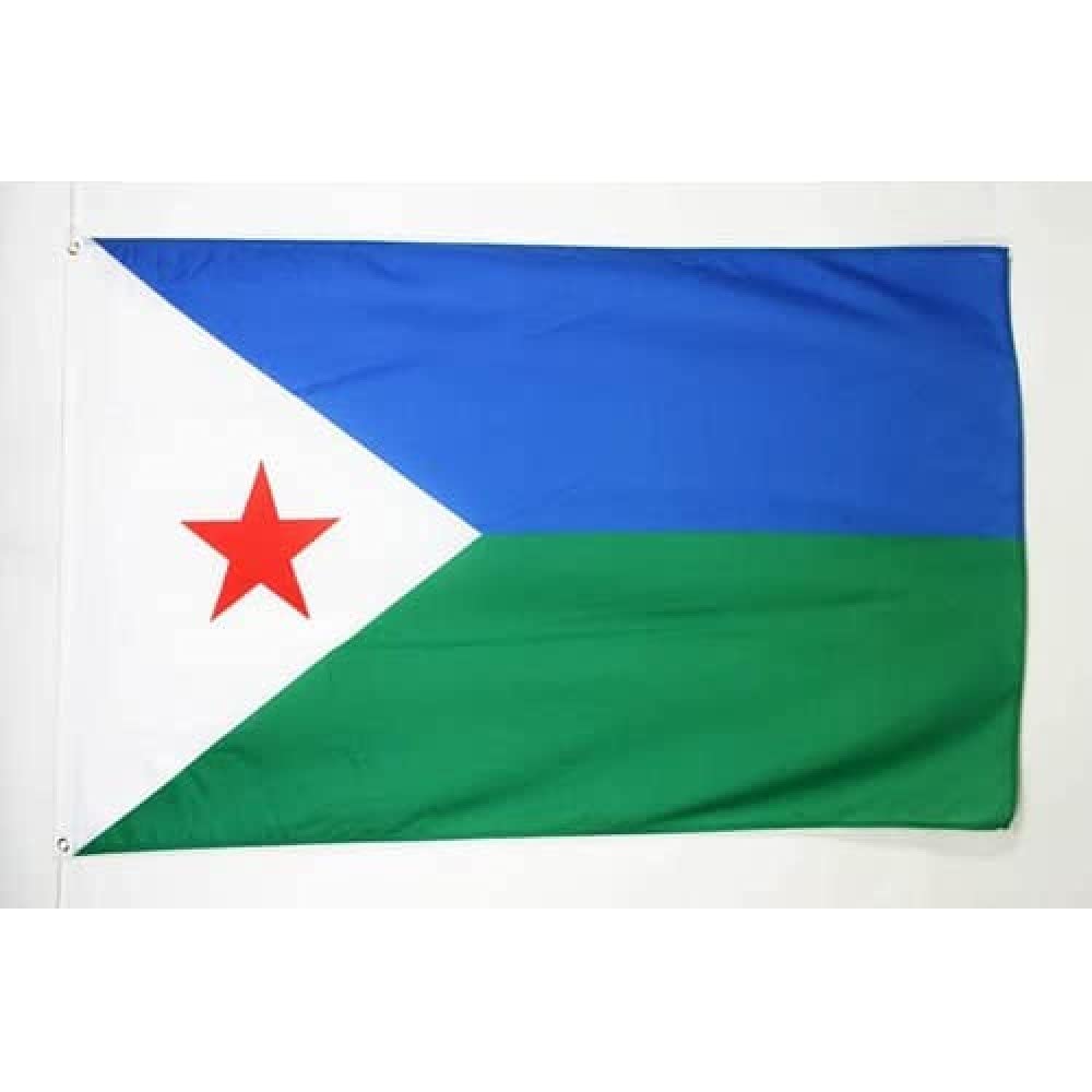 vogue  AZ FLAG - Drapeau Djibouti - 150x90 cm - Drapeau Djiboutien 100% Polyester avec Oeillets Métalliques Intégrés - Pavillon 110 g QYwUzoToO en solde