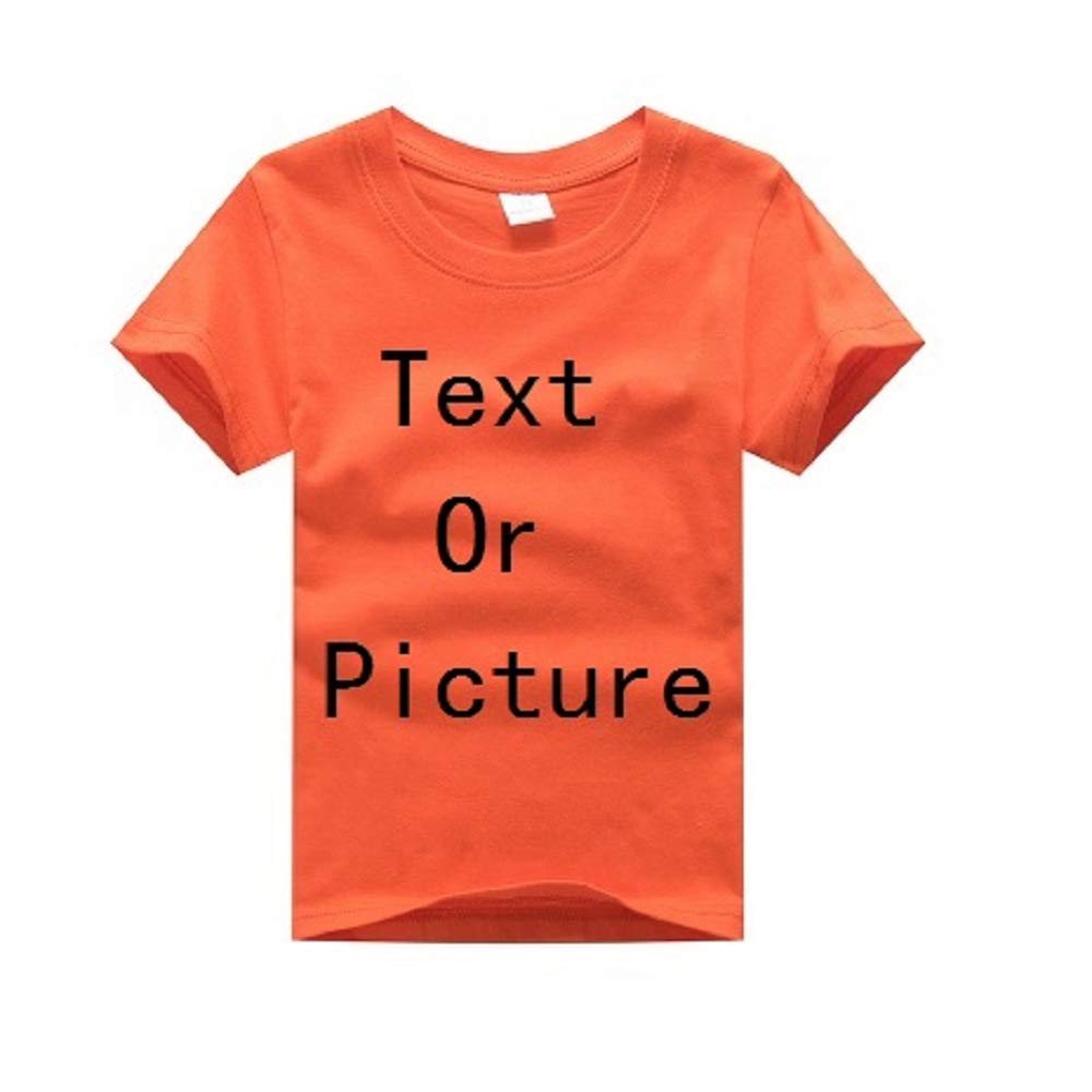 Outlet Shop  Personnalisé Enfants T-Shirts Manches Courtes Coton Garçon Tees Orange Chemises Personnelles Logo MDkrwu5dt vente chaude