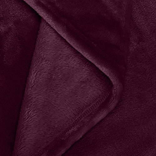 vente chaude Amazon Basics Couverture jetée de canapé Plaid en Peluche Toucher Velours pour la Chambre, Aubergine, 168 x 229cm yWqAgvrDL mode