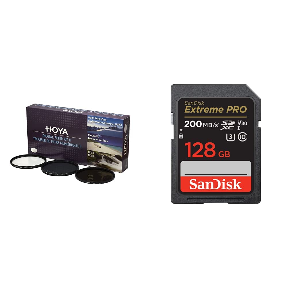 prix de gros Hoya DFK52 Jeux de Filtres (UV, PLC, ND) Ø 52.0 mm & SanDisk 128 Go Extreme Pro Carte SDXC + RescuePRO Deluxe, jusqu´à 200 Mo/s, UHS-I, Classe 10, U3, V30 YVrMOaeCL mode