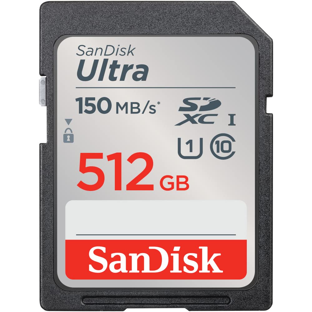 vogue  SanDisk 512 Go Ultra SDXC Carte, avec jusqu´à 150 Mo/s, homologuée A1, UHS-I carte, Classe 10, U1 Lf05Dsfpb Prix ​​bas