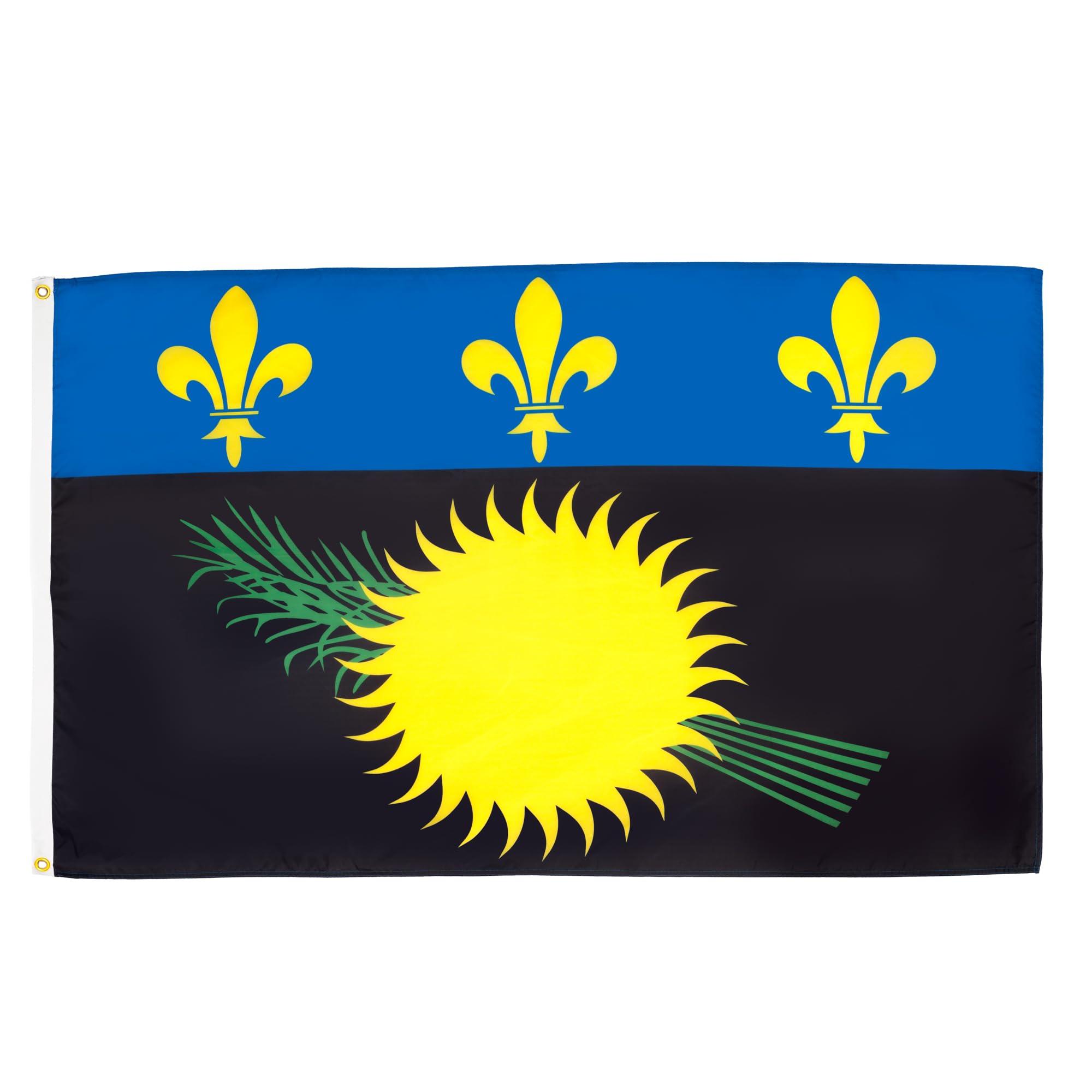 luxe  AZ FLAG - Drapeau Guadeloupe - 150x90 cm - Drapeau Guadeloupéen - France 100% Polyester Avec Oeillets Métalliques Intégrés - Pavillon 110 g PsY1fa6PL en vente