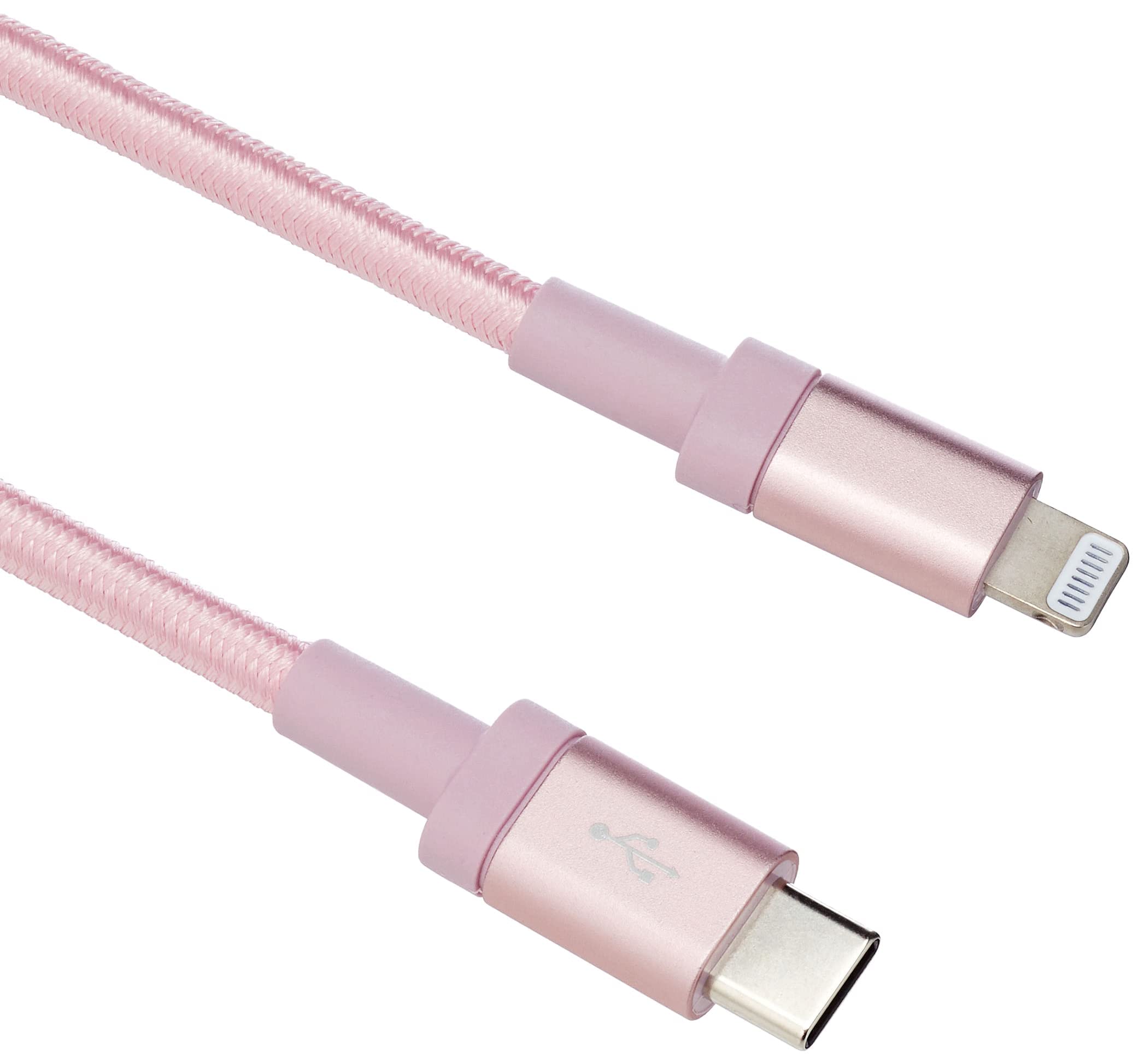 Pas Cher Amazon Basics Câble USB-C vers Lightning en nylon tressé, chargeur certifié MFi pour iPhone 13/12/11/X/XS/XR/8 - Rose doré, 1.8 m szfKcokbP meilleure vente
