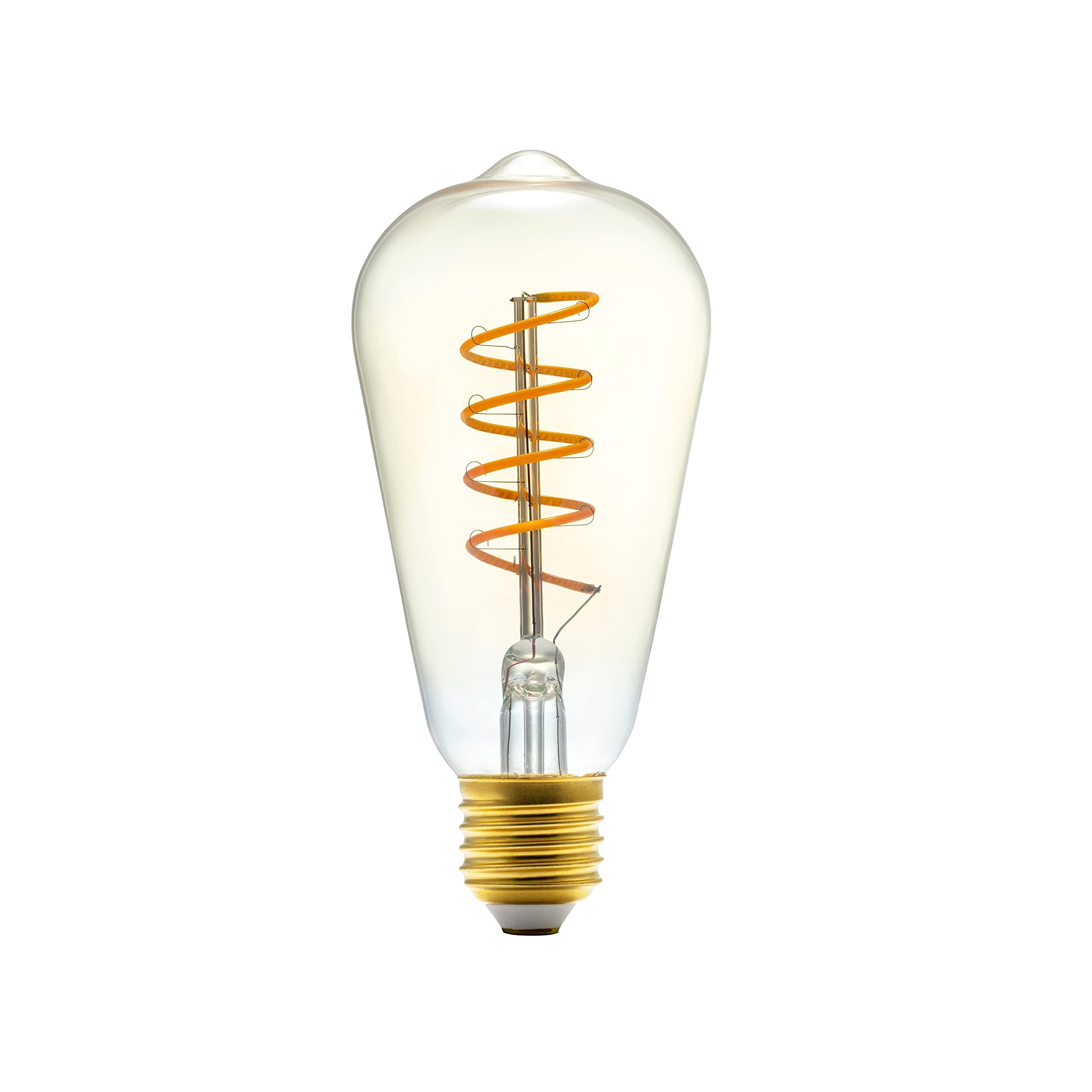 pas cher Amazon Basics Ampoule LED vintage E27, ST64, 4 W (équivalent à 25 W), Or, 6 unités, lot de 1, Blanc chaud rljdHOTe2 Vente chaude