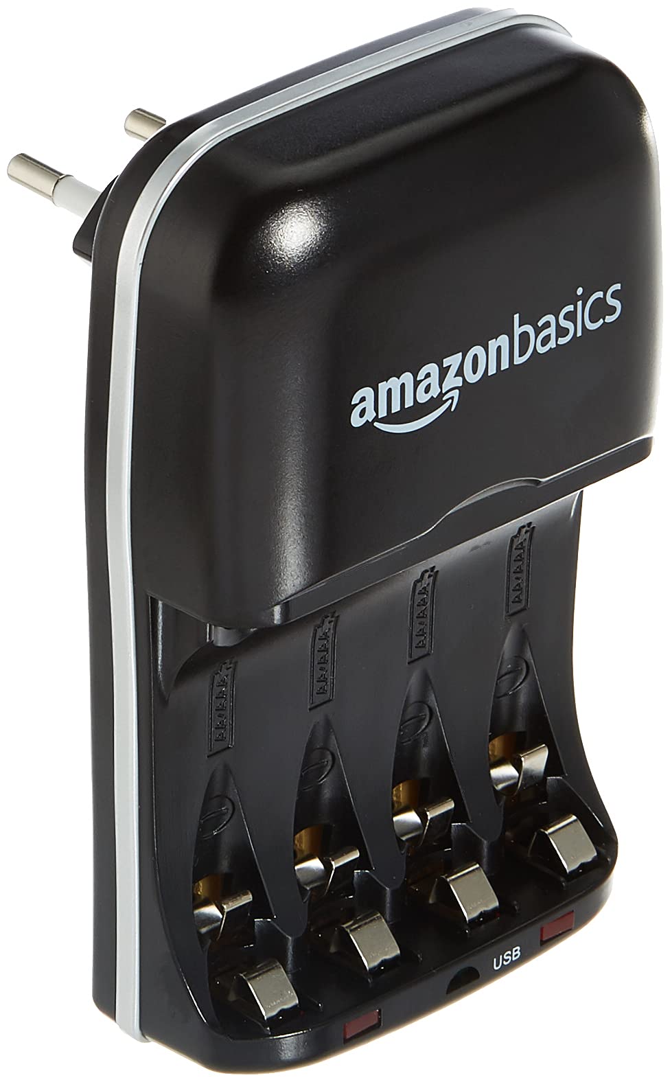 Haute Qualité Amazon Basics Chargeur de piles Ni-MH AA et AAA avec port USB, Noir NKtospf4t Outlet Shop 