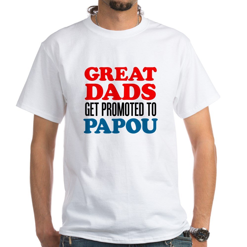 Abordable CafePress T-shirt en coton Inscription Great Dads Promoted Papou xGt66Z9OZ stylé 