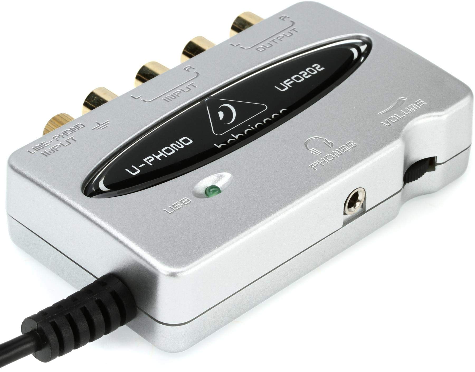 Classique Behringer UFO202 Interface USB/Audio Audiophile avec Préampli Phono Intégré pour Numériser vos Bandes et Disques Vinyles, Compatible PC et Mac ONnXb0lqj pas cher