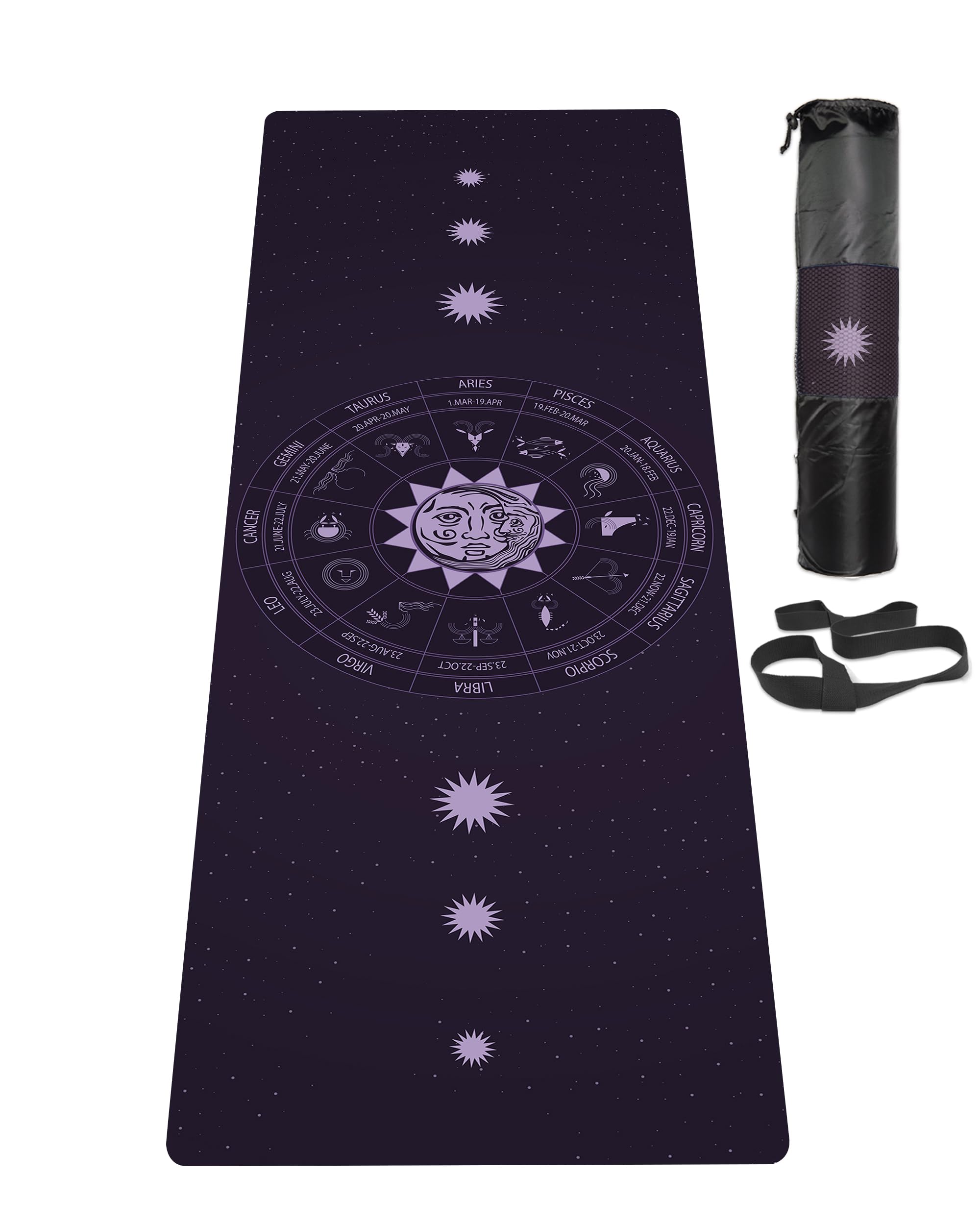 Promotions LaiEr Tapis de yoga antidérapant respectueux de l´environnement avec sangle de transport, épais tapis d´exercice et d´entraînement pour yoga, pilates et fitness (183 cm x 61 cm x 6 mm) UeyqCuYbK stylé 