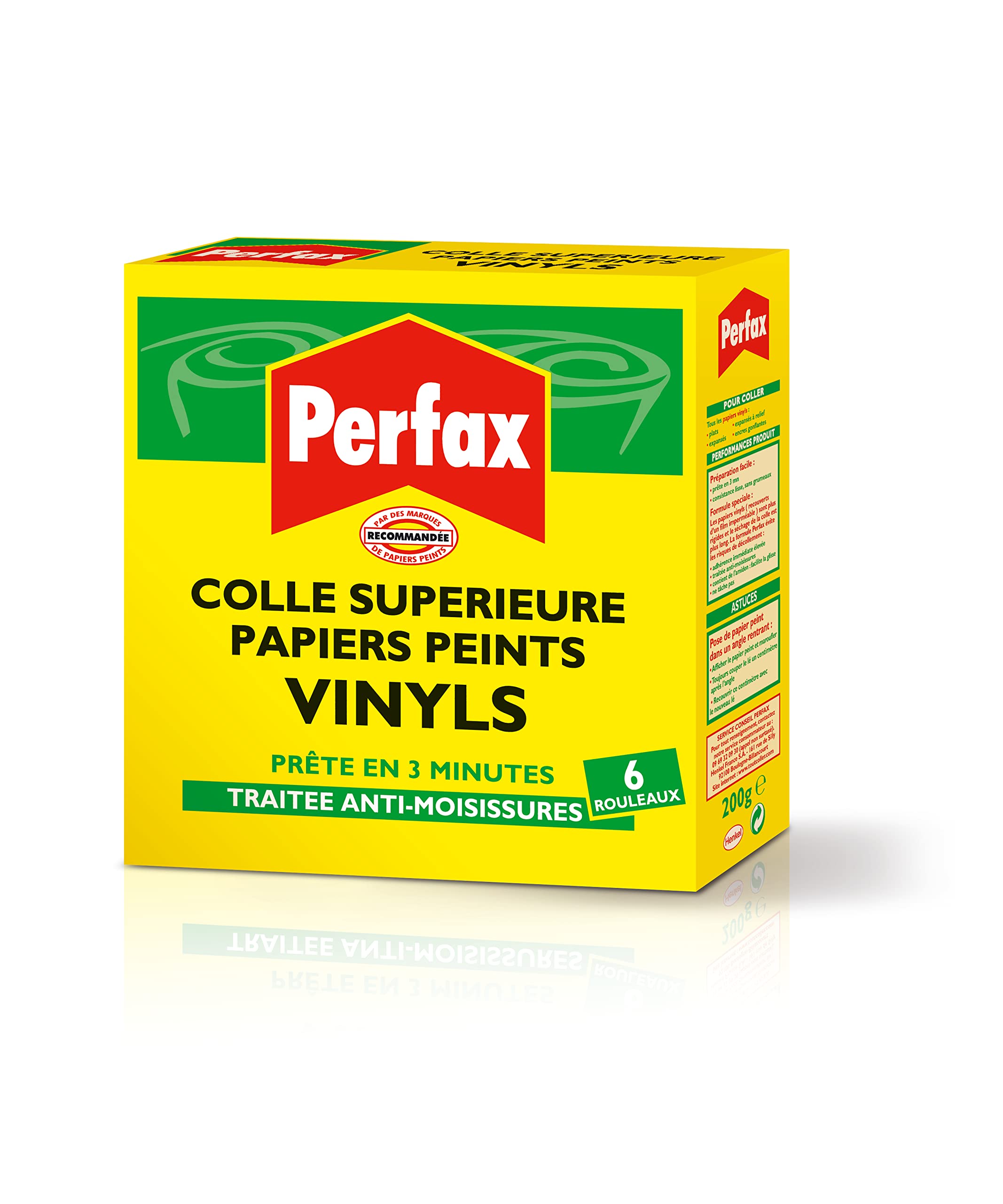 chic  PERFAX Colle Papiers Peints Vinyls , colle à diluer pour papiers peints vinyls - Paquet 200g pour 6 rouleaux YWF2b2uIc tout pour vous