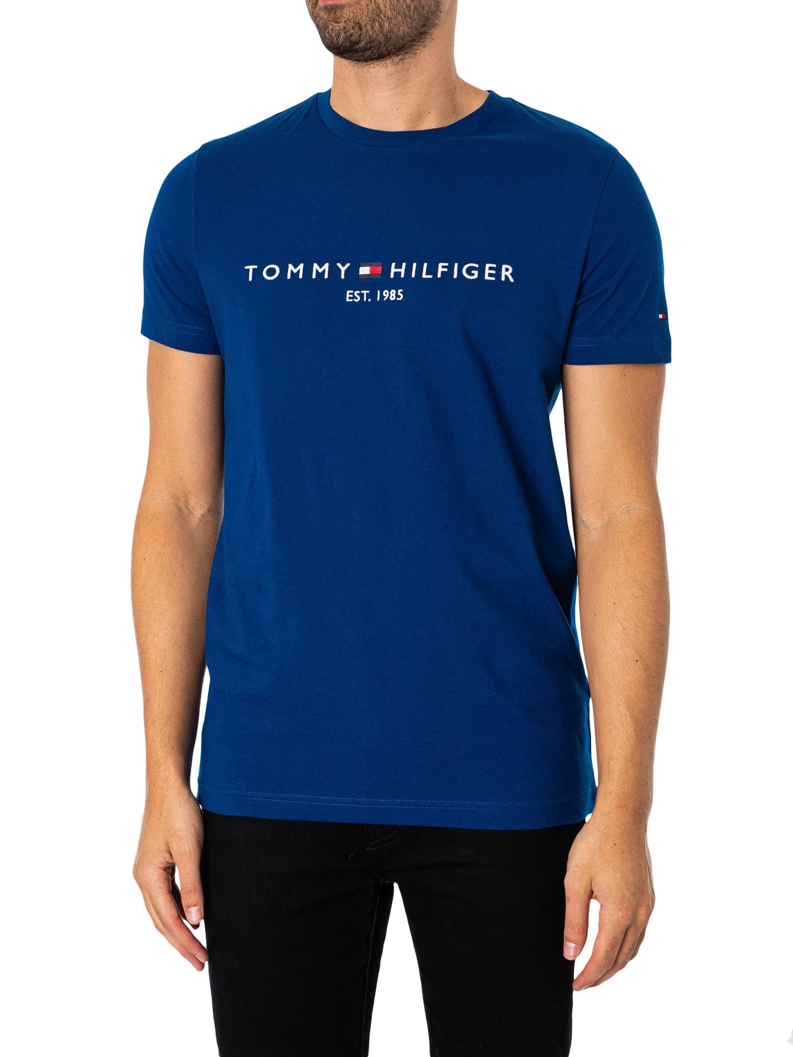 vente chaude Tommy Hilfiger Homme T-Shirt Manches Courtes Tommy Logo encolure Ronde sgewSjkOg véritable contre