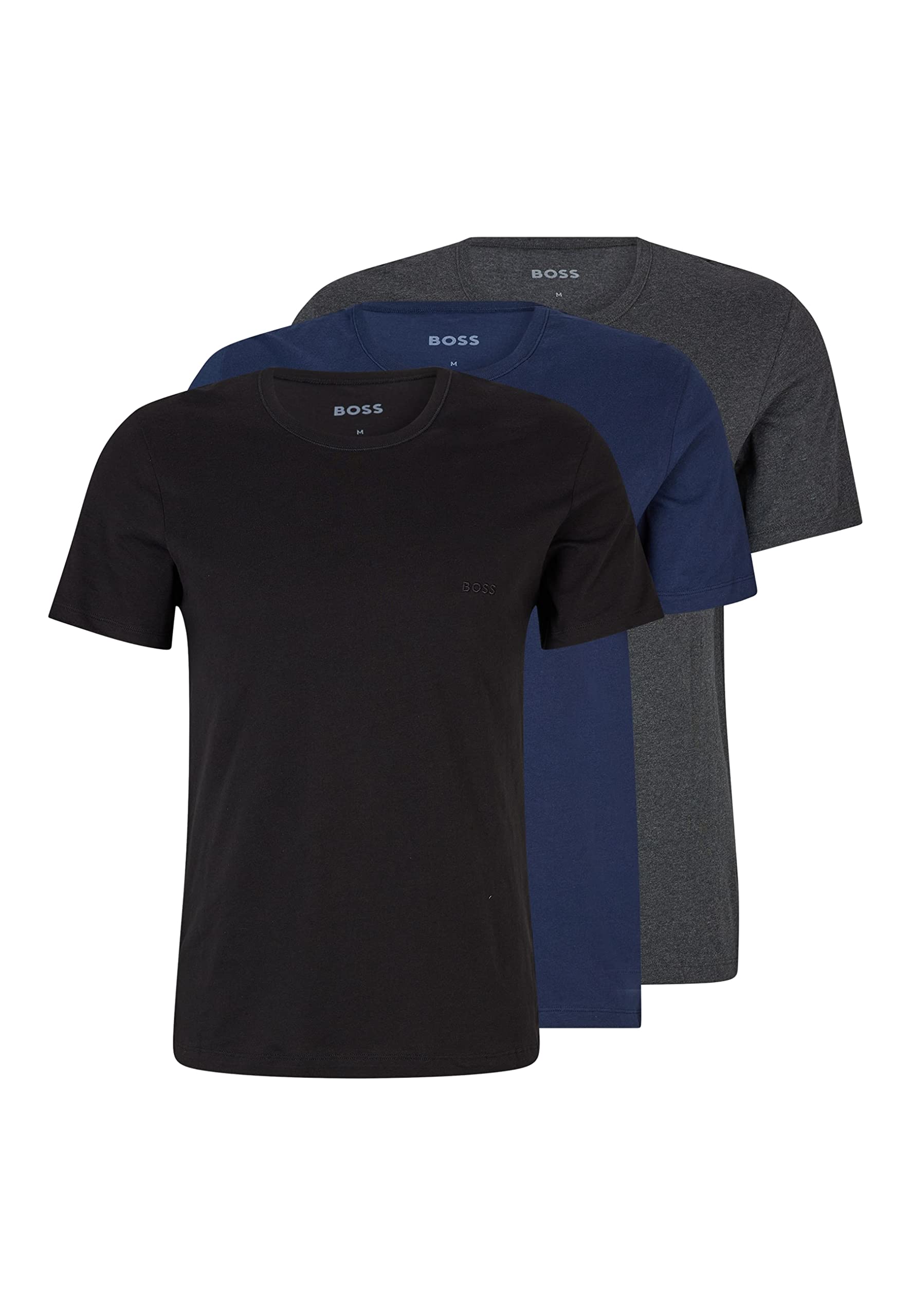Promotions BOSS Hommes Tshirt RN 3P Classic Lot de Trois t-Shirts en Coton à Logo brodé m4bR72S7n en ligne