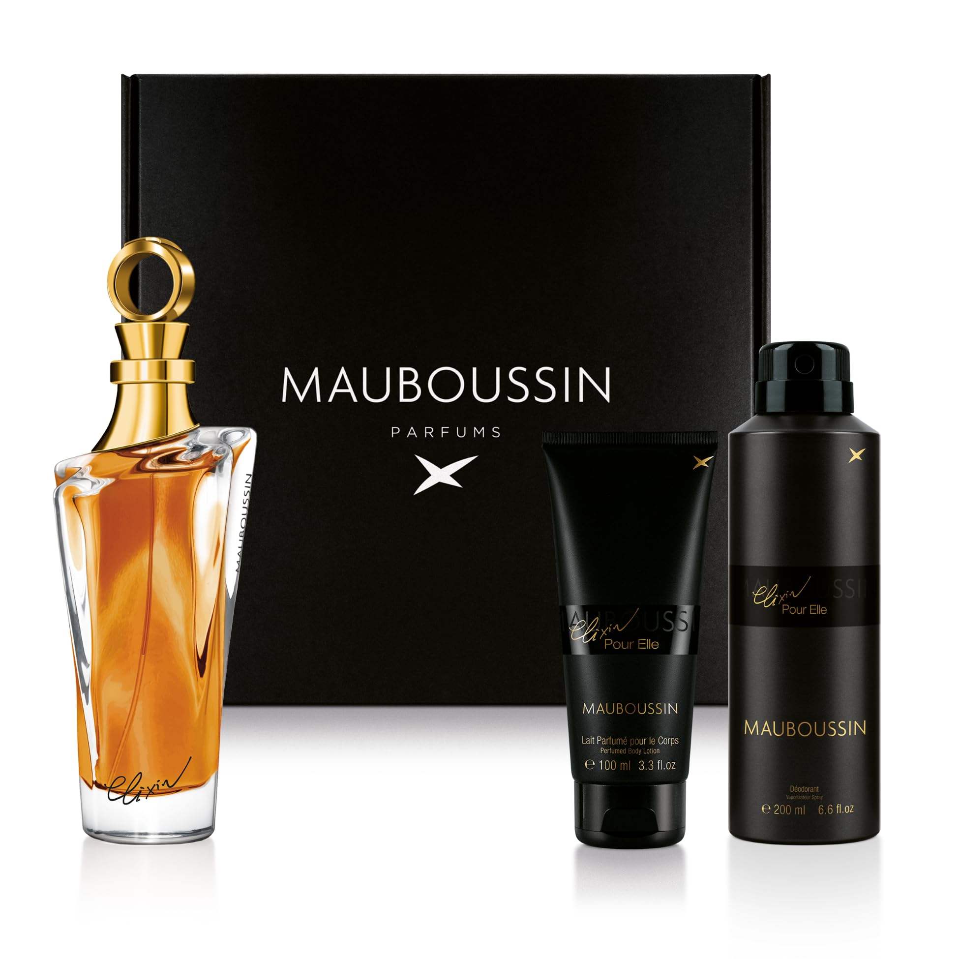 grand escompte Mauboussin - Coffret Découverte 2023 Elixir pour Elle : Eau de Parfum 100ml, Lait Corps 100ml & Déodorant 200ml MuNfmVZyY grand