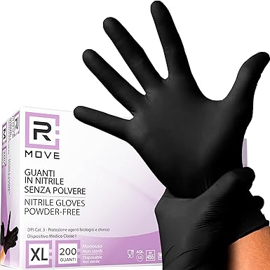 chic  200 gants Nitrile XL Noirs sans poussière, sans latex, hypoallergéniques, gants pour esthéticiennes, tatoueurs, domaines médicaux, manipulation des aliments gants jetables (Taille XL) RuVaMG2Ei vente chaude