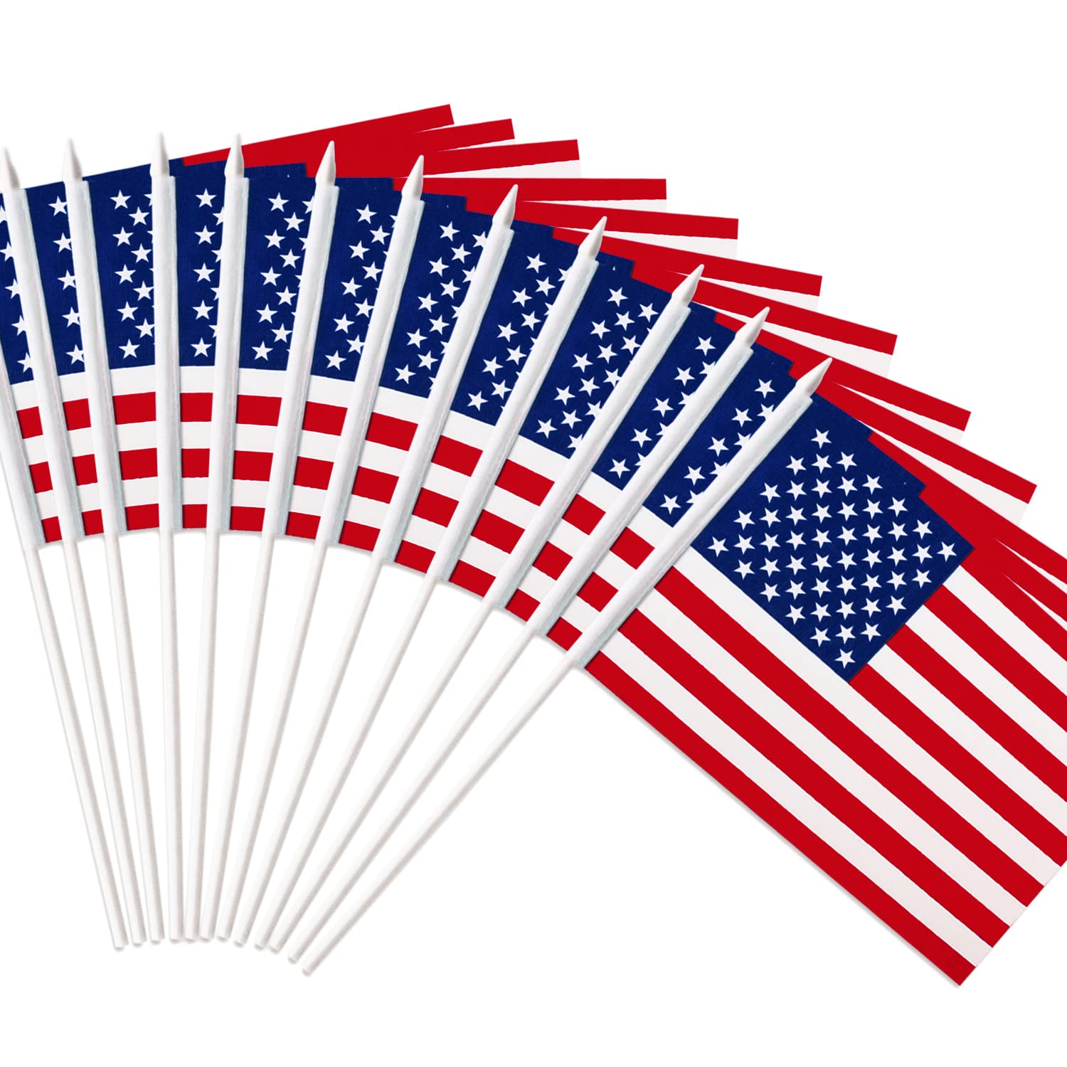 Tendance  USA Stick Flag, ANLEY American US 5x8 pouces (12 X 20cm) Mini drapeau à main avec 12 