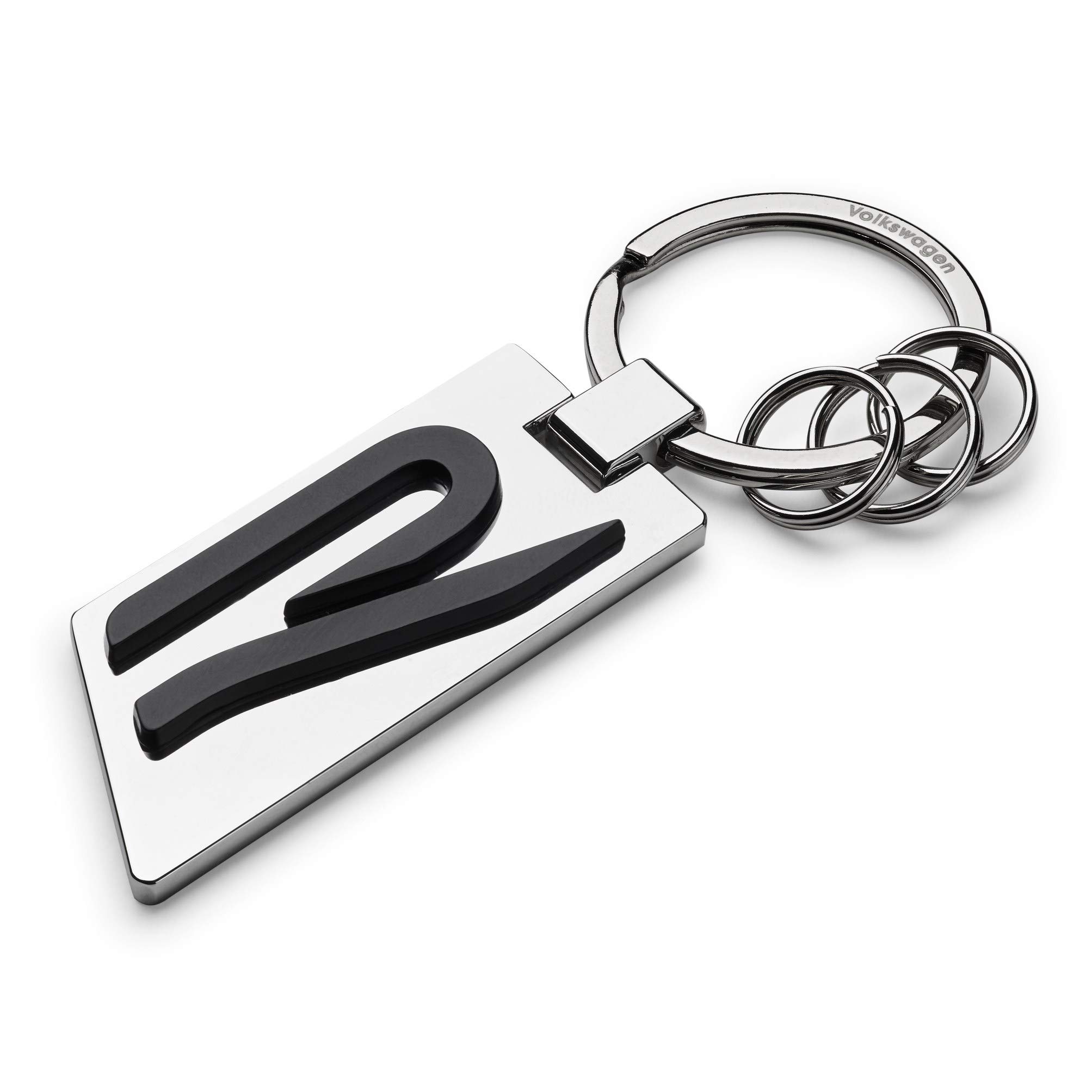 bien vendre VW Volkswagen 5H6087010 Porte-clés avec logo R en métal Argenté/chromé/noir Taille M VInNyLSSF en vente