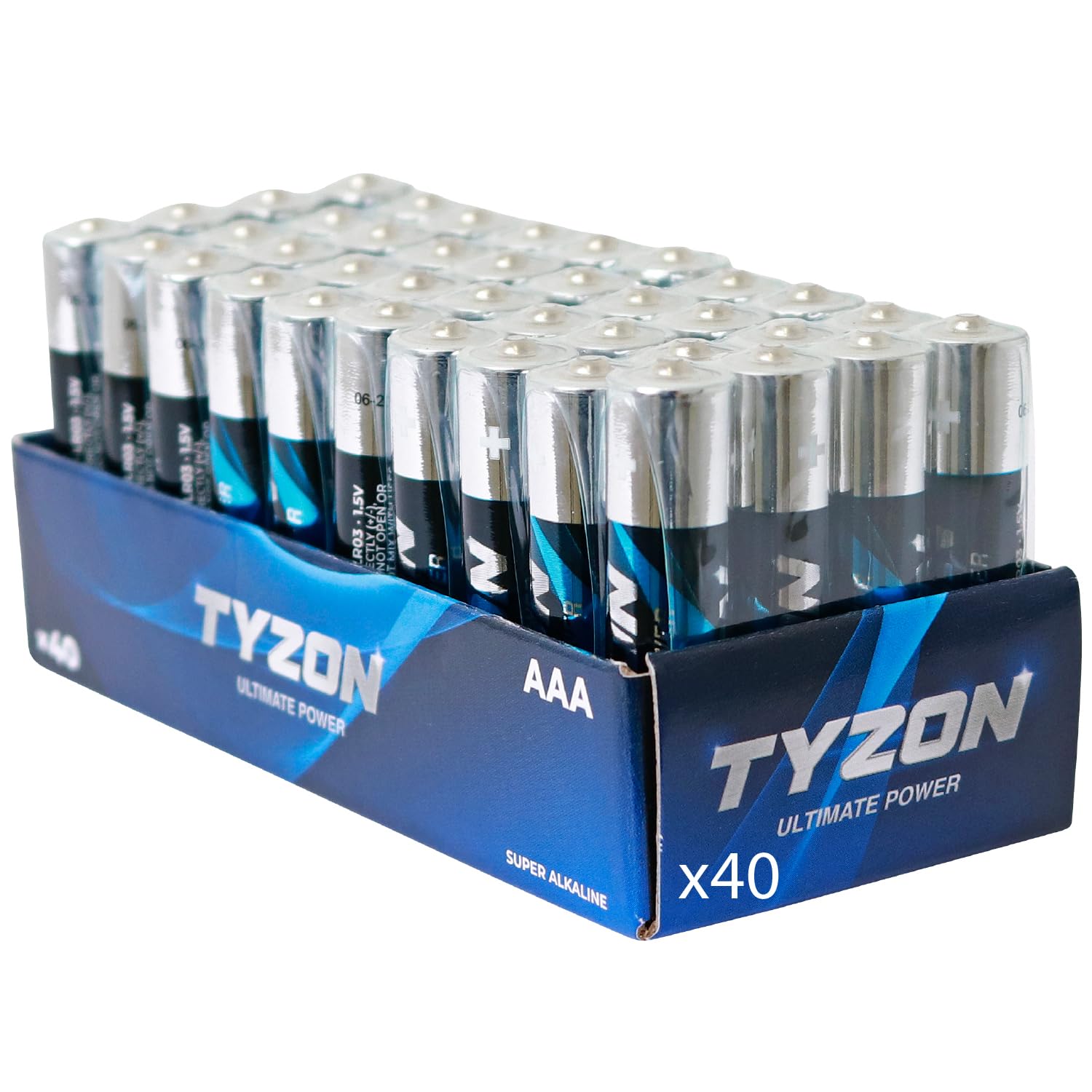 Classique Tyzon® Piles Alcalines AAA 1,5 V, Pack de 40 – Durables & Haute Performance, Idéales pour Appareils Ménagers et Électroniques ZAHswkKC2 stylé 
