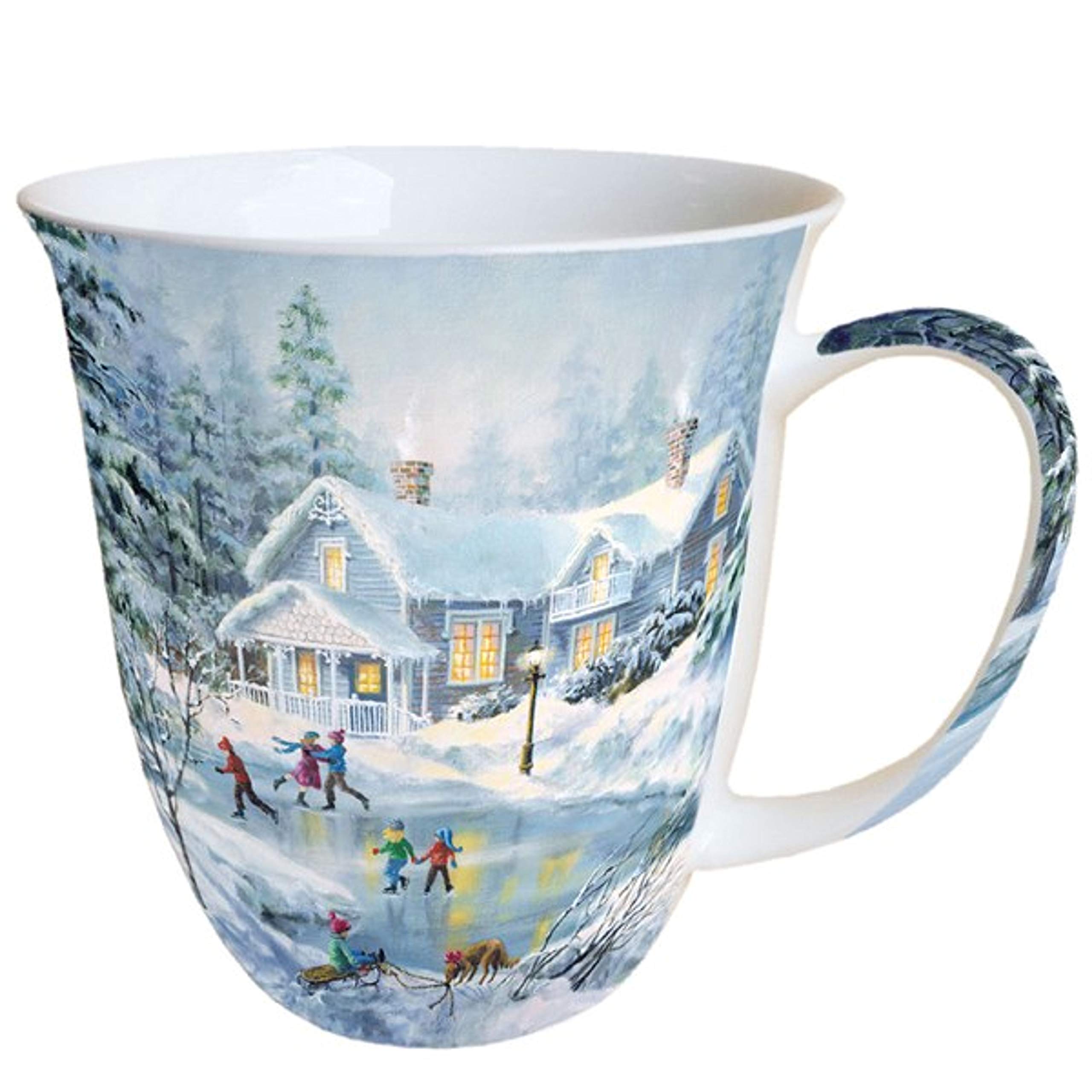 prix de gros Ambiente Mug de Noël Soirée Skating Mug 0.4L en porcelaine anglaise pPMvNX3O4 pas cher