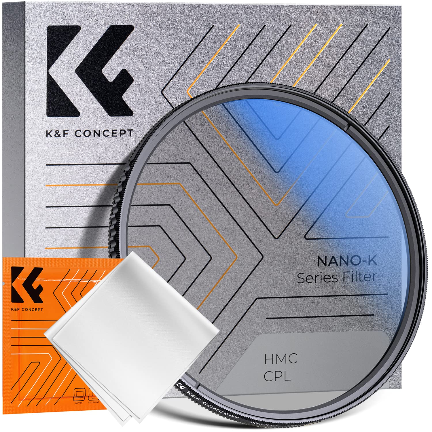 Achat K&F Concept Filtre CPL 52mm Polarisant Slim + Chiffon de Nettoyage en Microfibre Emballé sous Vide pour Objectif Appareil Photo muBi8P4Yi en ligne