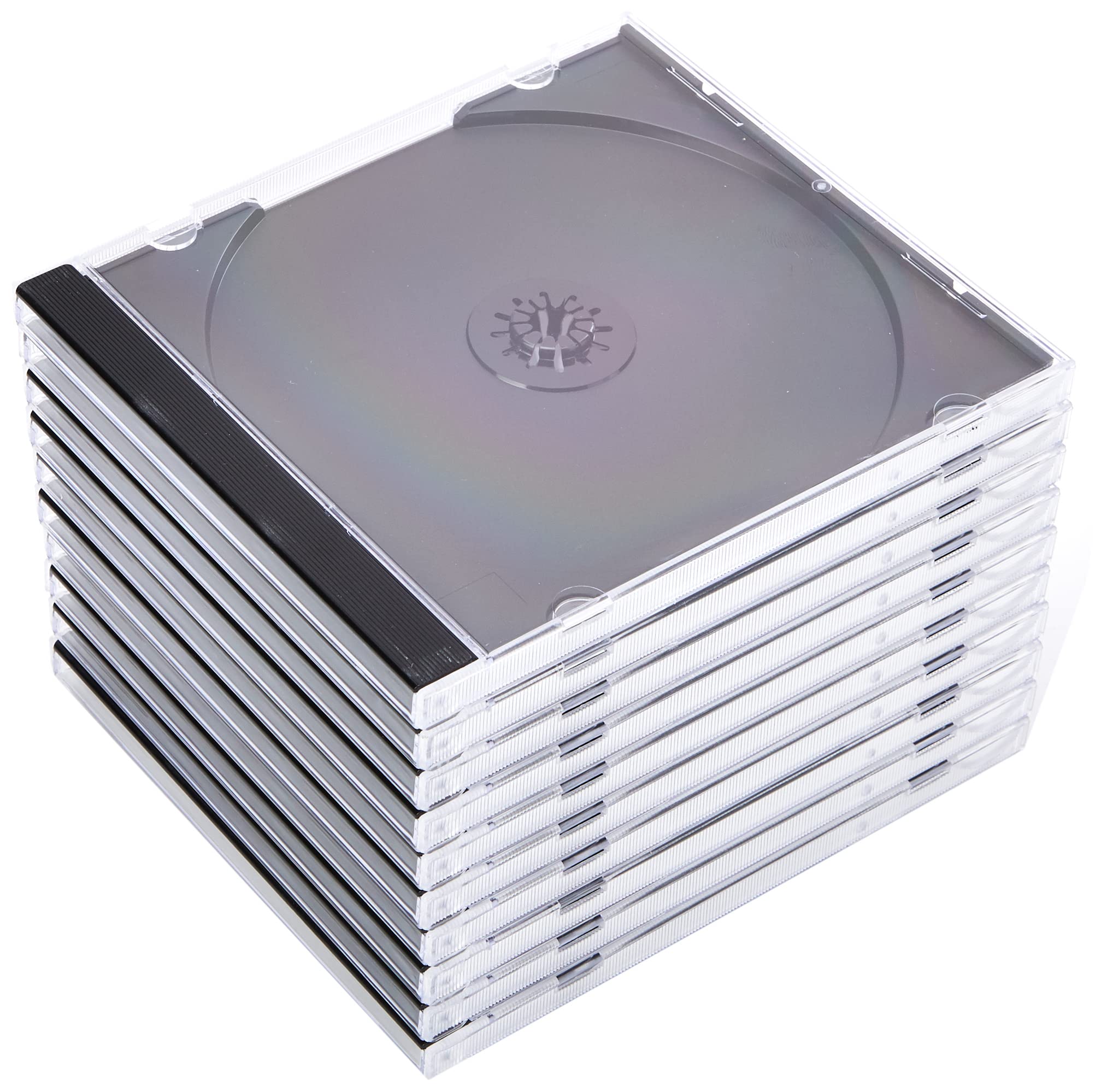 chic  Hama Boîtier standard (pour CD et disques Blu-Ray, Étui protecteur pour CD, paquet de 10) Noir/Transparent W8snlaGKV frais