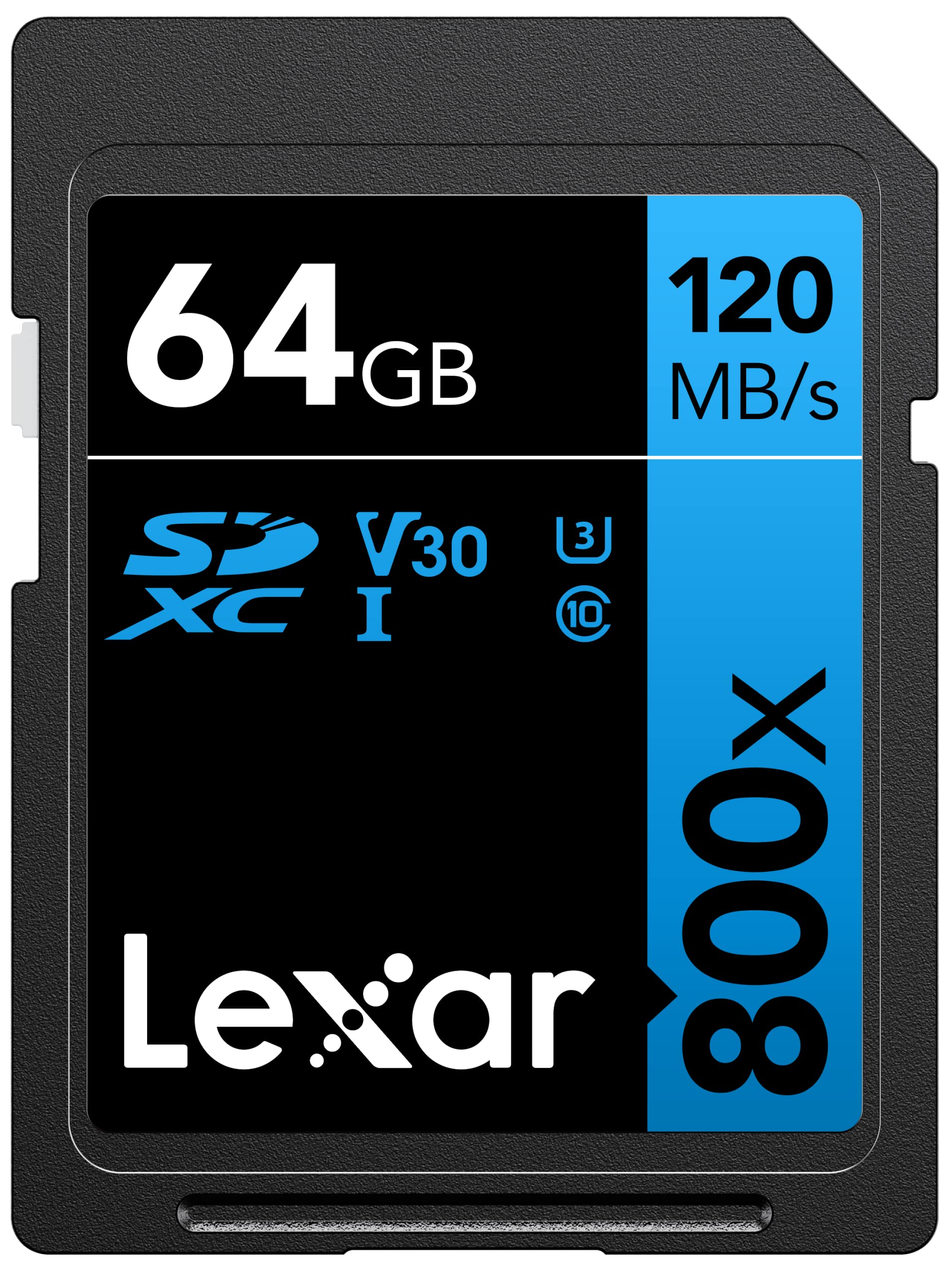 bien vendre Lexar High-Performance 800x Carte SD 64 Go, Carte Memoire SDXC UHS-I, Jusqu´à 120 Mo/s en Lecture (LSD0800064G-BNNAG) Bleu tyUZmpN7G grand