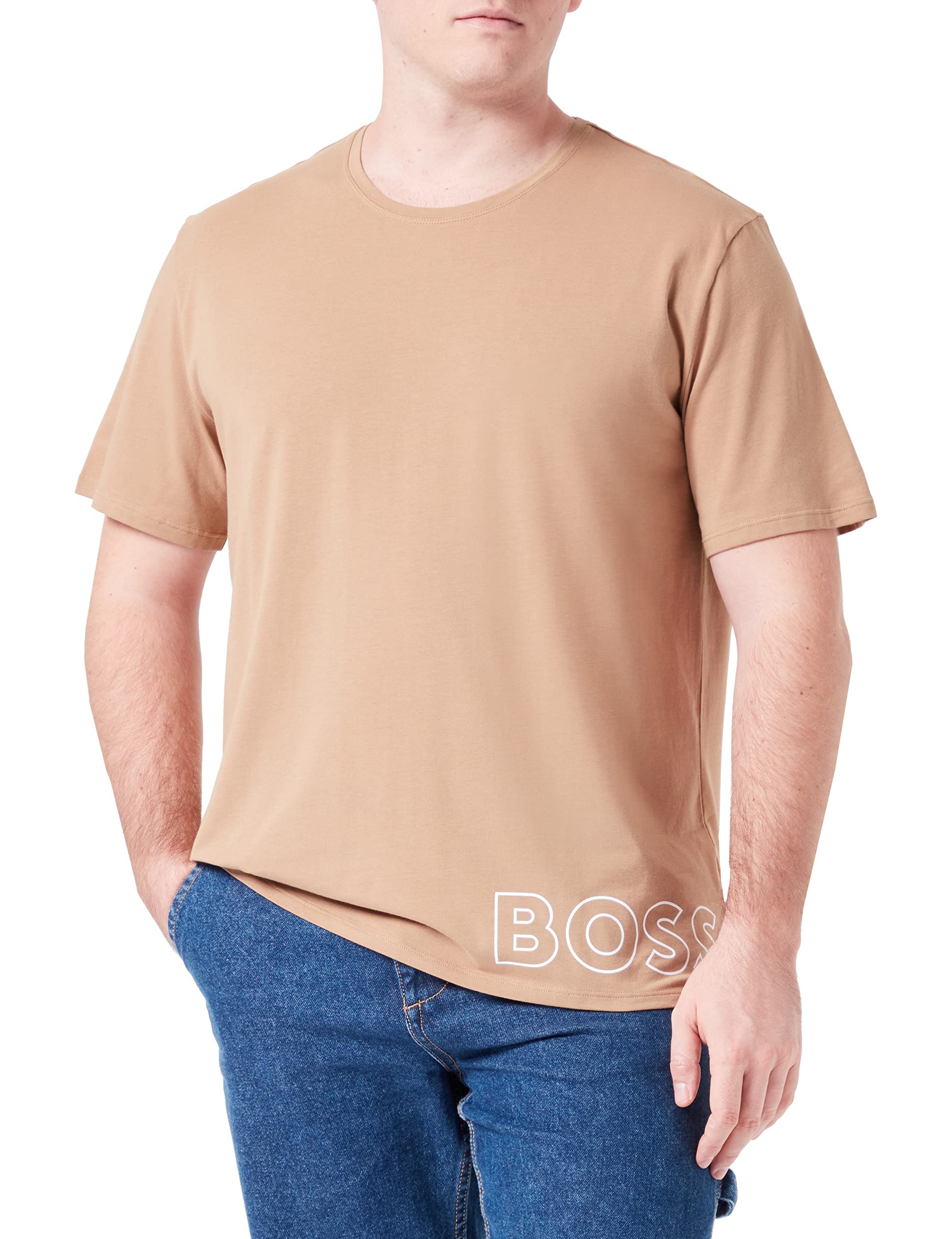 stylé  BOSS Hommes Identity T-Shirt RN T-Shirt de Pyjama en Coton Stretch avec Logo contouré QjSCXosc3 à vendre