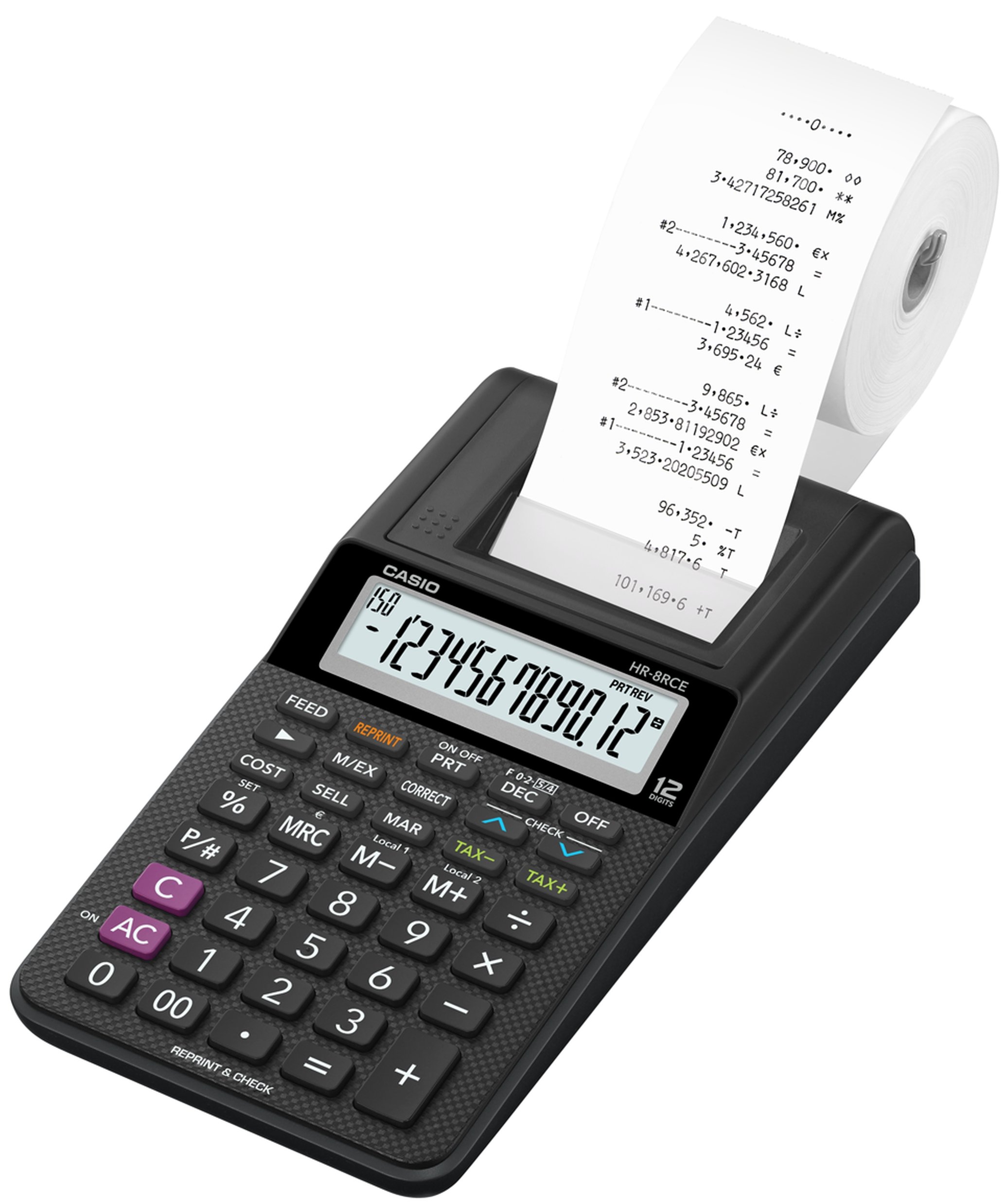 acheter Casio HR8RCE Calculatrice Imprimante Semi Professionnelle Noir ONxpflmnC en solde