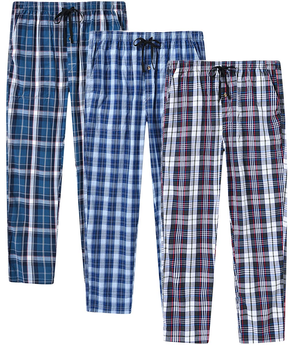Promotions MoFiz Pantalon Pyjama Homme Coton Carreaux P