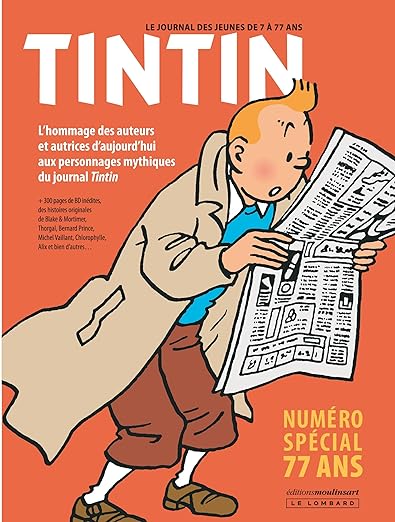 Abordable Journal Tintin - spécial 77 ans  Broché – Illustré, 8 septembre 2023 MBAzQGUk5 pas cher