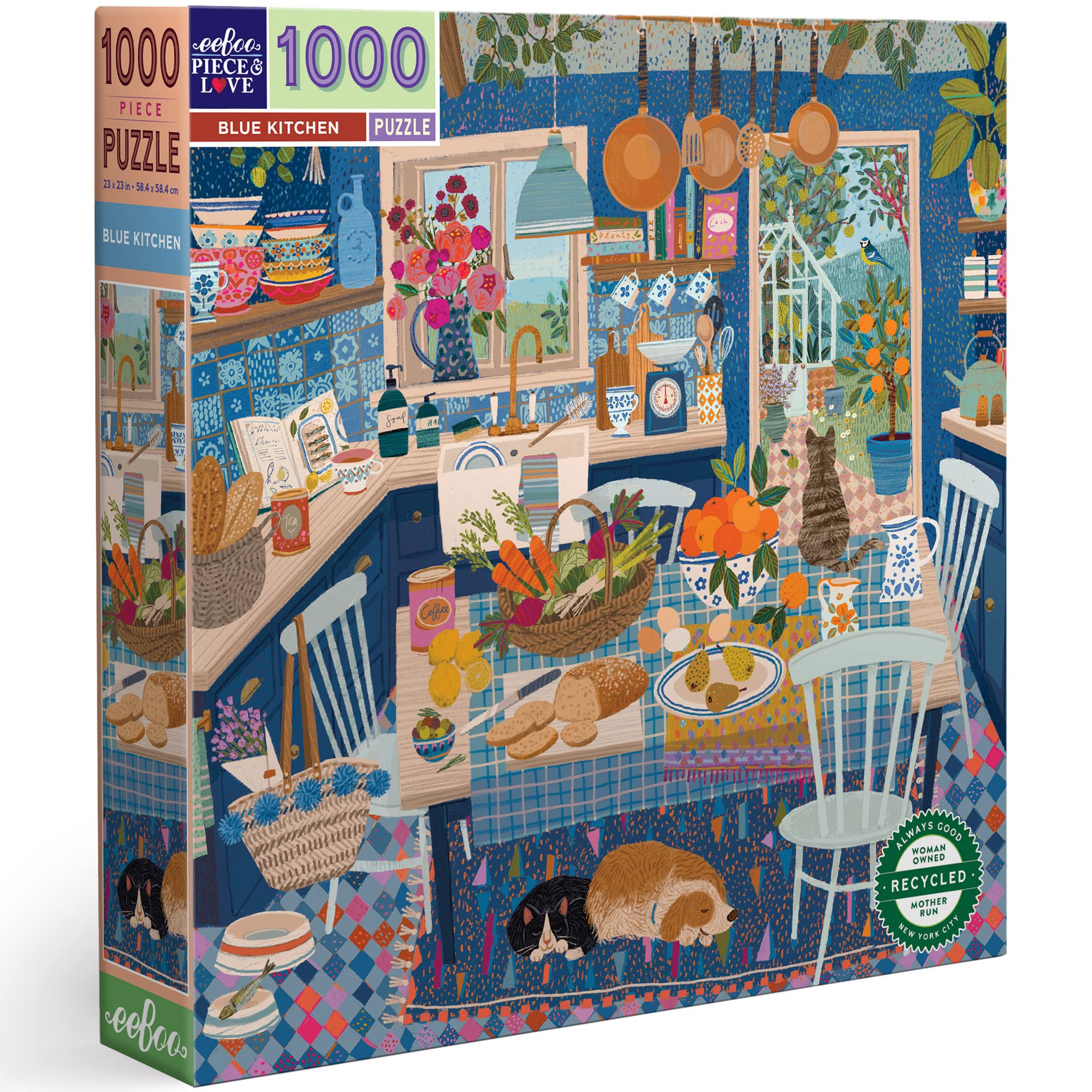 bien vendre eeBoo - Puzzle 1000 pcs - Blue Kitchen - (EPZTBUK XmKVbhweR mode