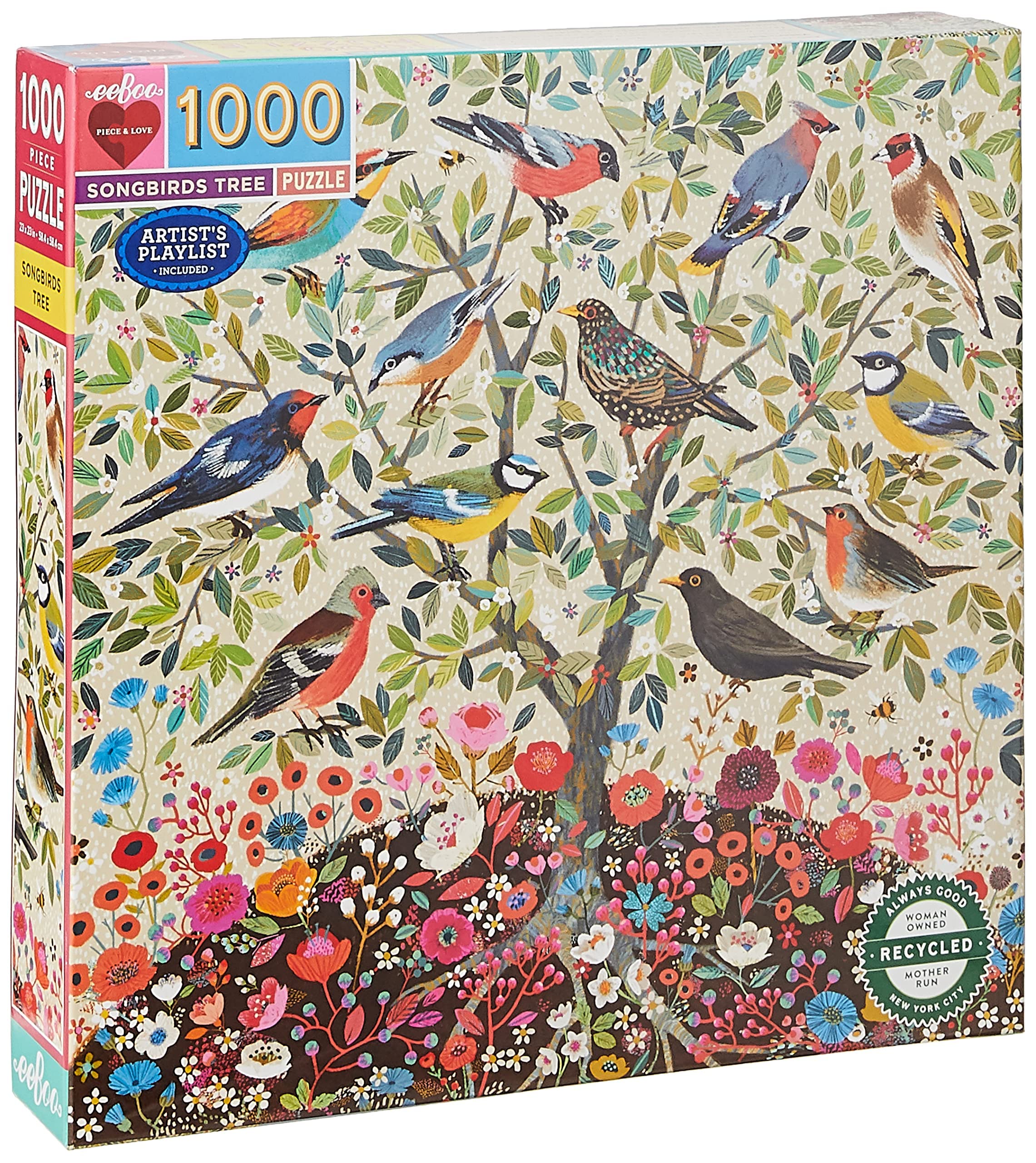 pas cher eeBoo- Songbirds Tree Puzzle 1000 pièces Carton recyclé pour Adulte, PZTSBD, Multicolore ueQb5aSb5 véritable contre
